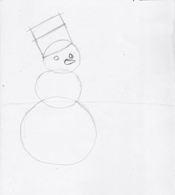 Мастер-класс - как нарисовать снеговика акварелью пошагово