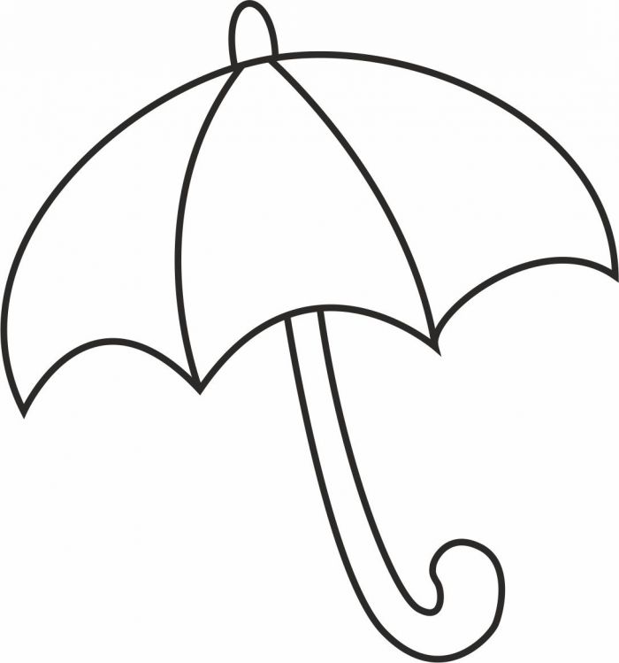 аппликация зонтик шаблон